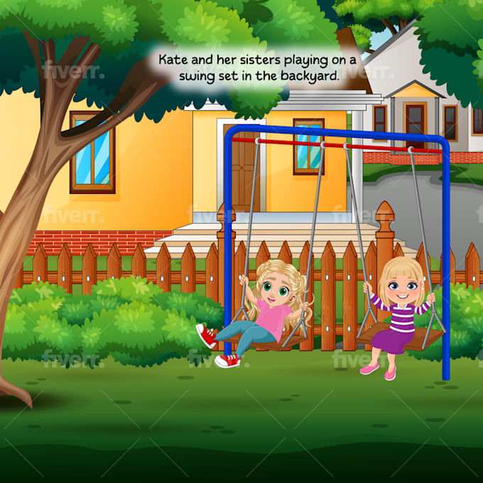 Design children story book illustration and children story